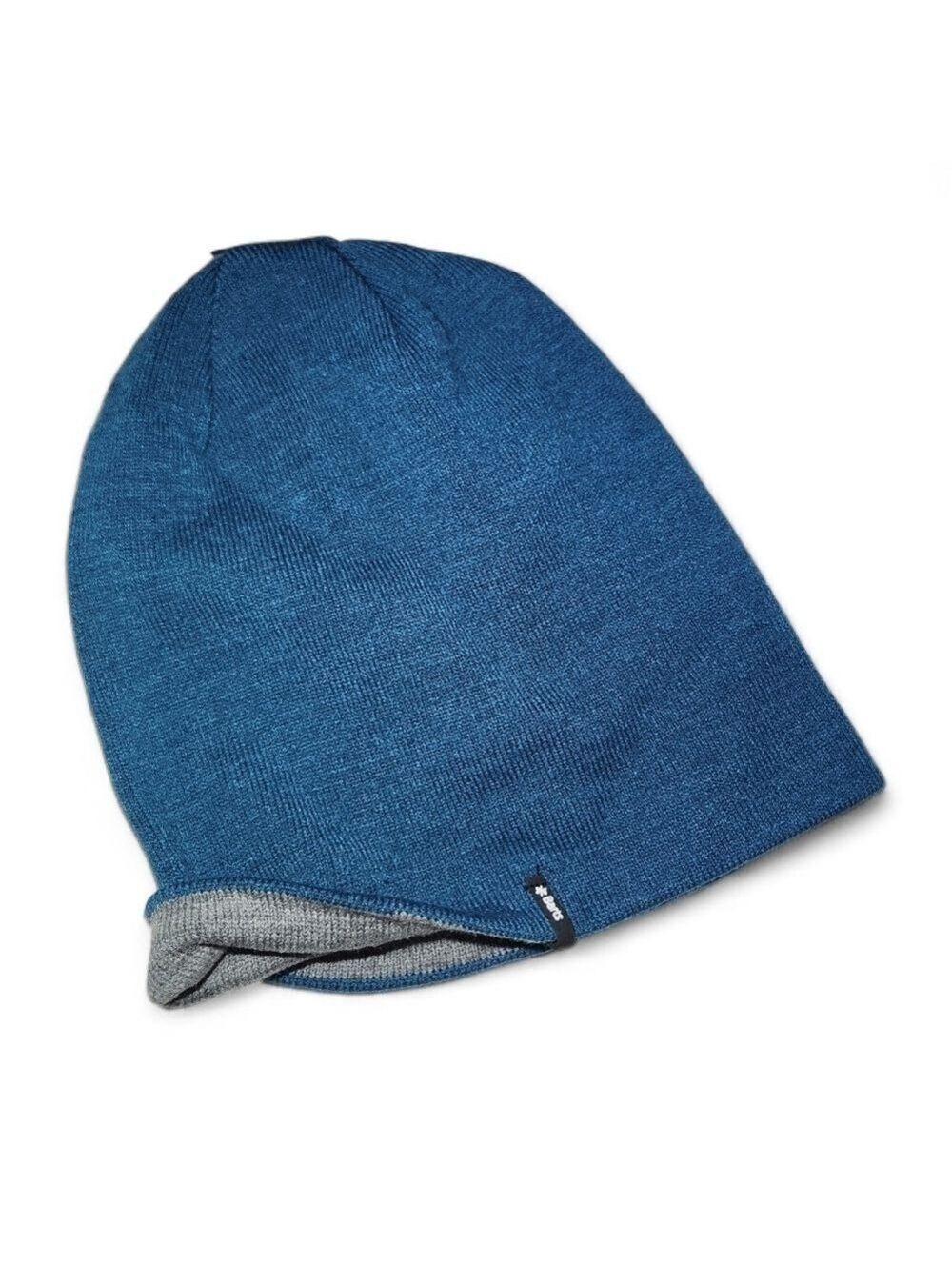Barts Eclipse Beanie Unisex Reversible HatStorm Blue to Grey NWT